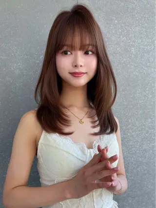 ミディアム カラー ヘアアレンジ 【博多髪質改善】 吉村　清志のヘアスタイル