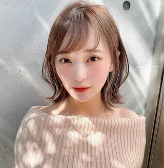 ミディアム カラー 大人かわいい💍🤍 ボブ/ショートボブのヘアスタイル