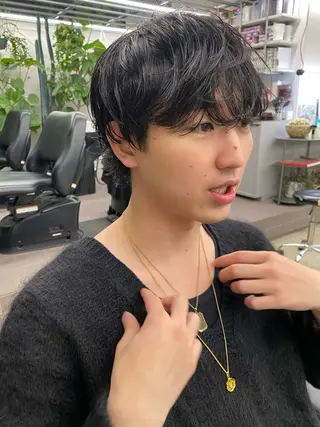 ショート パーマ メンズ 似合わせカット レイヤー/ボブのヘアスタイル