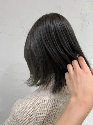 ミディアム カラー ヘアアレンジ 🫧透明感カラー/ ボブ/小笠原汐海🪽のヘアスタイル