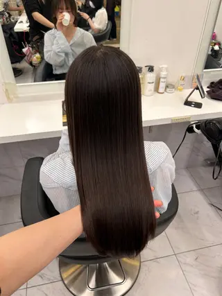 ロング 🥯縮毛/レイヤー/ ベージュヘア🥯のヘアスタイル
