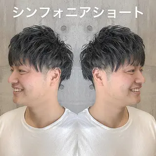 ショート カラー パーマ ヘアアレンジ メンズ キッズ ネイル マツエク・マツパ EnBlesS西宮 マンツーマン神道有基のヘアスタイル