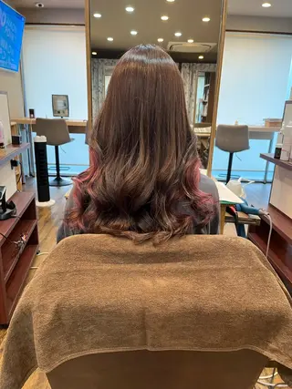ロング カラー パーマ 大人女子&髪改善専門 Nobuフリーランスのヘアスタイル