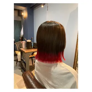 ミディアム カラー 中野 誠子のヘアスタイル