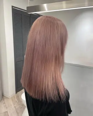 セミロング ♡似合わせハイトーン ♡maiのヘアスタイル