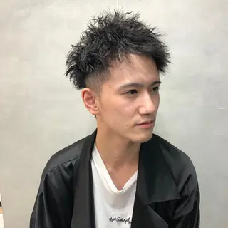 ショート カラー パーマ メンズ LAVENDIA 初音のヘアスタイル