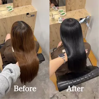 ロング 縮毛矯正/髪質改善 /nuup岩田のヘアスタイル