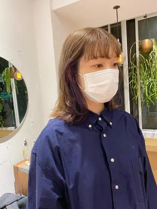 セミロング カラー Lomalia 🤍🫧/makoのヘアスタイル