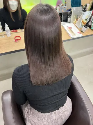 ミディアム カラー パーマ ヘアアレンジ 【ヘアケア特化型】 newi天王寺のヘアスタイル