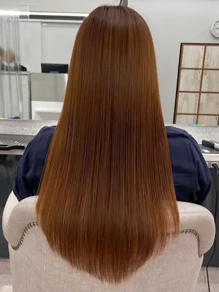 ロング りきと🦋河原町 縮毛矯正/艶カラーのヘアスタイル