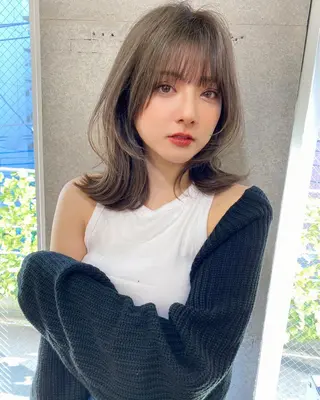ミディアム カラー 似合わせレイヤー 🇰🇷荒木洋文のヘアスタイル