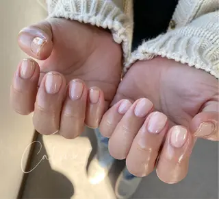 ショート カラー ネイル Nailsalon Calmeのネイルデザイン