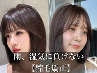 ミディアム 🌟透明感カラー× 小顔カット いっせいのヘアスタイル