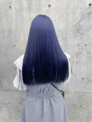 ロング カラー メンズ ☁️かずき☁️青.紫 推し活カラー💫のヘアスタイル