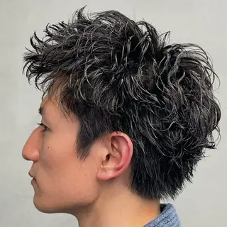 ショート パーマ ヘアアレンジ メンズ fifth 石川 凪のヘアスタイル