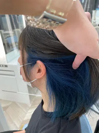 ミディアム 透明感カラー/ブリー チ✨駒場　笙のヘアスタイル