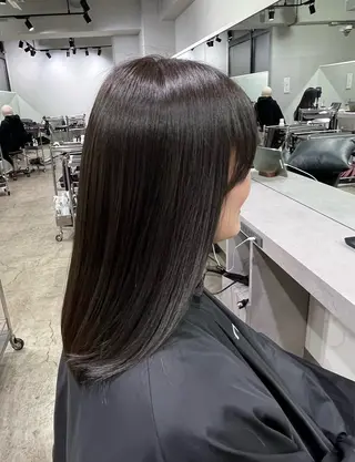 ミディアム パーマ 縮毛矯正 特化生田のヘアスタイル
