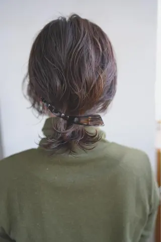 ミディアム カラー パーマ mizuho .のヘアスタイル