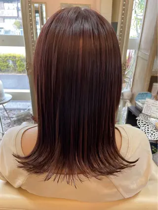 セミロング カラー Ichiyanagi Ayanaのヘアスタイル