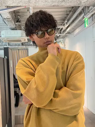 ミディアム パーマ メンズ 🔱メンズパーマ特化 🔱山下和輝のヘアスタイル