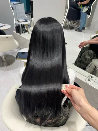 ロング カラー 𝑹𝒊𝒉𝒐🎀 名駅/大人韓国ヘアのヘアスタイル