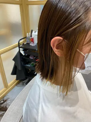 ミディアム カラー やまぐち あやみのヘアスタイル