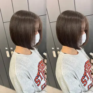 ミディアム カラー ボブ指名No.1 🌼chidaのヘアスタイル