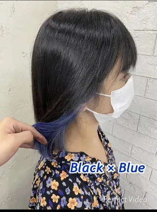 セミロング カラー ホワイト系はお任せ /ブリーチ/店長岩崎のヘアスタイル