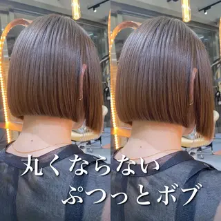 ショート ボブ／レイヤー／髪質 改善/縮毛矯正／銀座のヘアスタイル