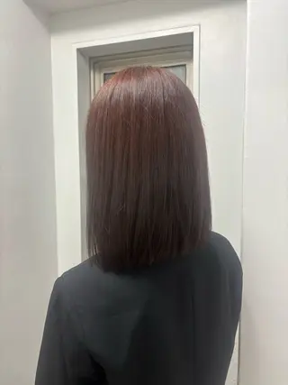 ミディアム 🍒暖色カラー ✖️髪質改善:みいなのヘアスタイル