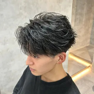 ショート カラー パーマ メンズ メンズ特化 👑YUTAのヘアスタイル