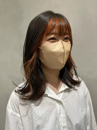 ミディアム カラー 似合わせ/レイヤー/ ボブ/西島 絢香のヘアスタイル