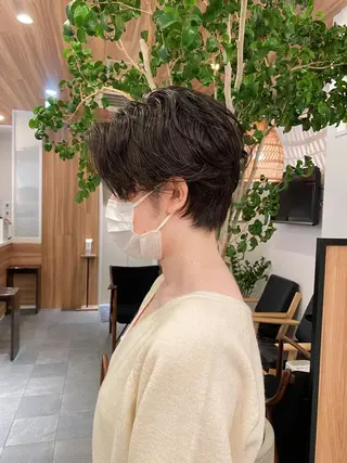 ショート カラー パーマ 🍃服部 雅哉🍃銀座◎のヘアスタイル