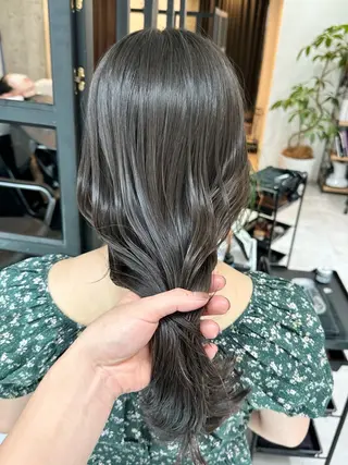 ミディアム ✨透明感カラー/縮毛 恵比寿HAYATO✨のヘアスタイル