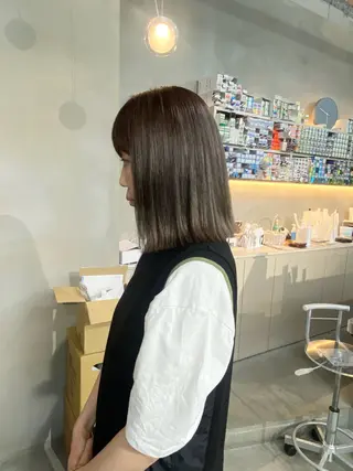 ミディアム カラー 前橋 姫奈のヘアスタイル
