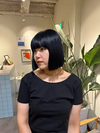 ミディアム カラー HANAME 原宿美容室のヘアスタイル