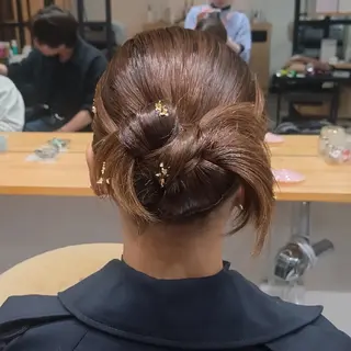 セミロング ヘアアレンジ ヘアアレンジ/柔らか 艶カラー/AKARIのヘアスタイル