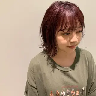 ミディアム カラー 鳥越 一希のヘアスタイル
