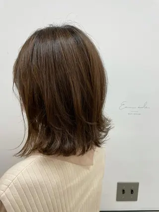 ミディアム カラー 久永 悠加のヘアスタイル