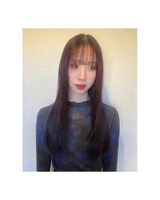 ロング カラー ヘアアレンジ 🎀レイヤーカット/ 艶カラー/ﾕｶ🎀のヘアスタイル