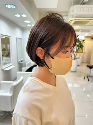 ショート カラー パーマ ヘアアレンジ マツエク・マツパ 透明感カラー🫧ヘア セット🫧松本菜月の眉毛・アイブロウイメージ