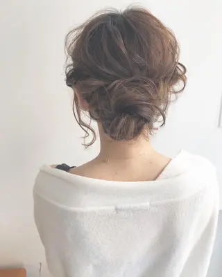ミディアム ヘアアレンジ 柳澤 興輝のヘアスタイル