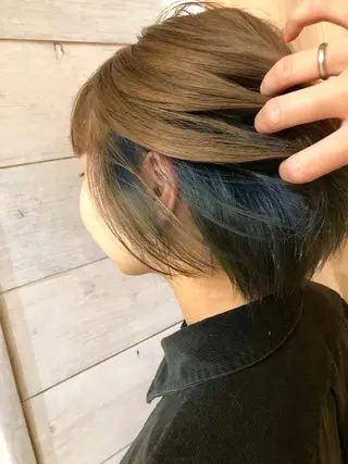 ショート カラー ヘアアレンジ 🌼圧倒的な口コミ数 BRAVE柏東口のヘアスタイル