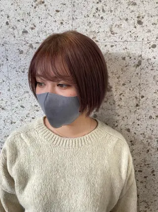 ショート カラー 髪質改善.縮毛矯正 ×韓国ヘアyukiのヘアスタイル