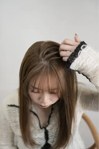 ロング カラー 🪞透けヘア髪質改善 艶ベージュ/nagiのヘアスタイル