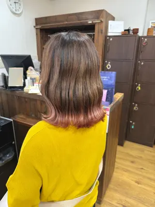 ミディアム カラー ヘアアレンジ 💖ダブルカラー/ ヘアセット/晴香💖のヘアスタイル