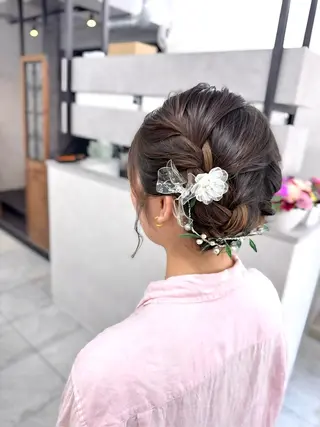 ミディアム ヘアアレンジ 伊藤 栄子のヘアスタイル