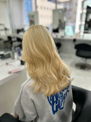 セミロング カラー 渋谷人気1位✨カラー 縮毛、髪質改善のヘアスタイル