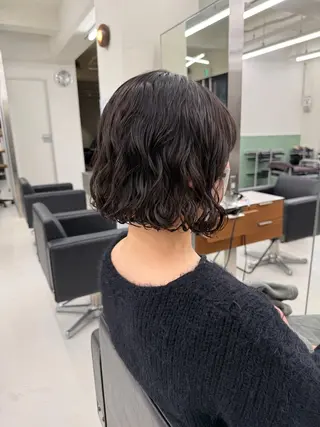 ミディアム カラー パーマ 表参道🌿赤み消し カラー/チナツのヘアスタイル