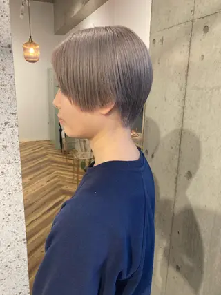 ショート カラー 髪質改善.縮毛矯正 ×韓国ヘアyukiのヘアスタイル